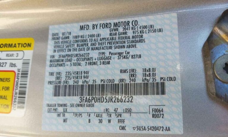 Коды цветов Ford: как найти и расшифровать маркировку краски